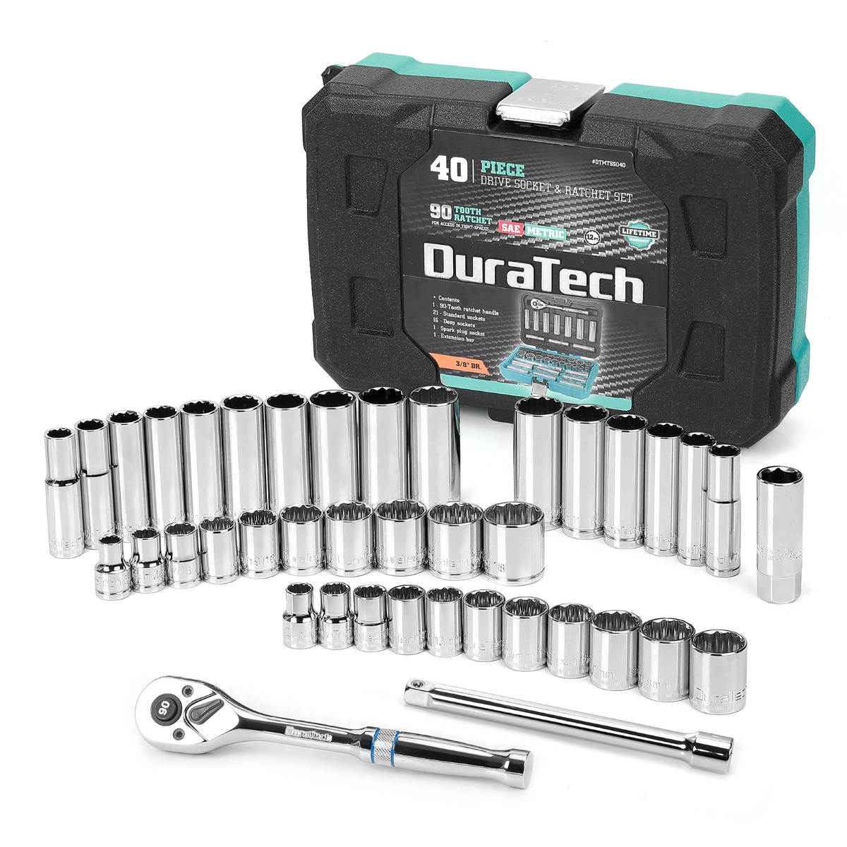 DURATECH Allen Bit Socket Set, 3/8'' Drive Torx, 21-Piece, Premium CR-V  Socket and S2 Bits, Metric&SAE