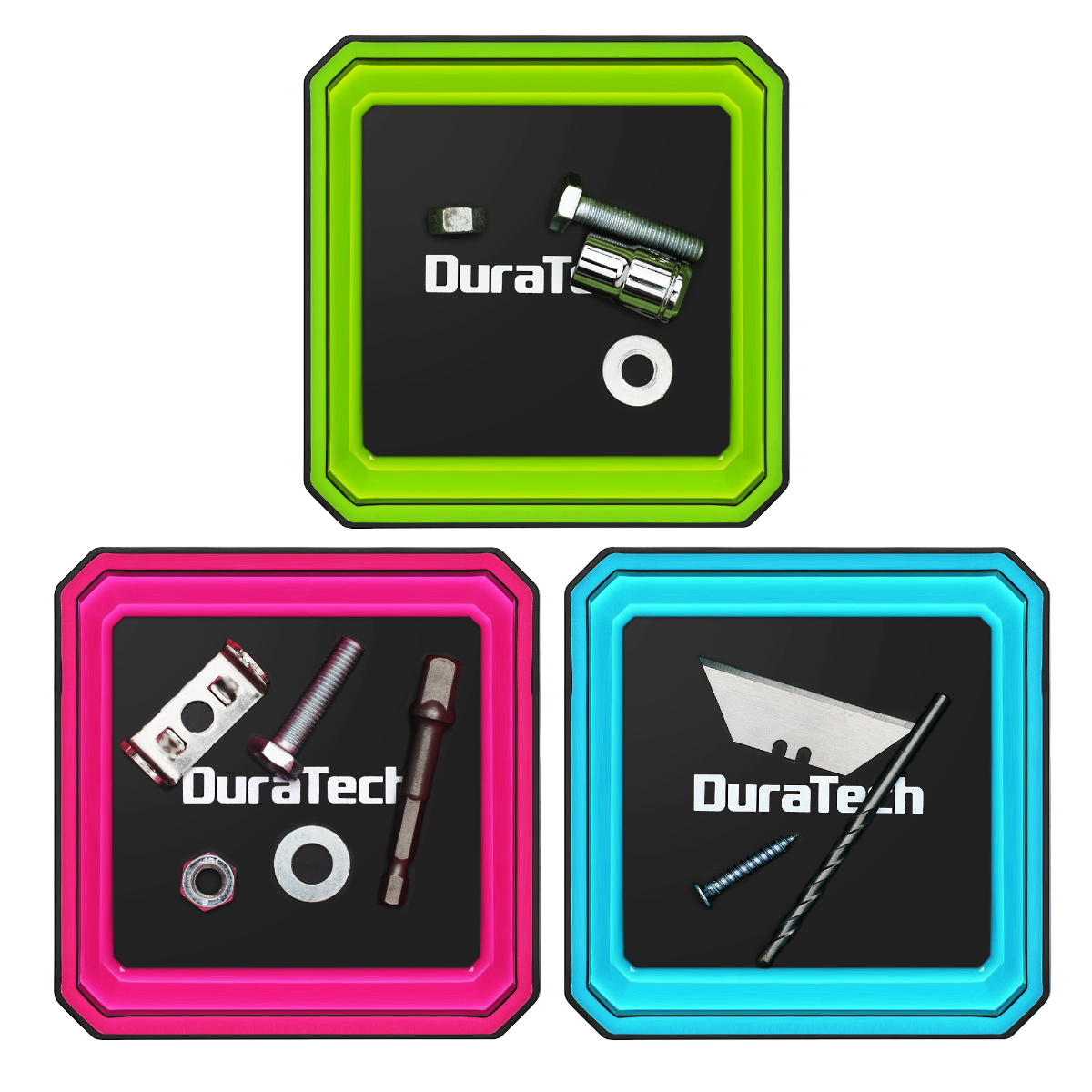 DURATECH 3-Piece Magnetic Foldable Parts Tray Set