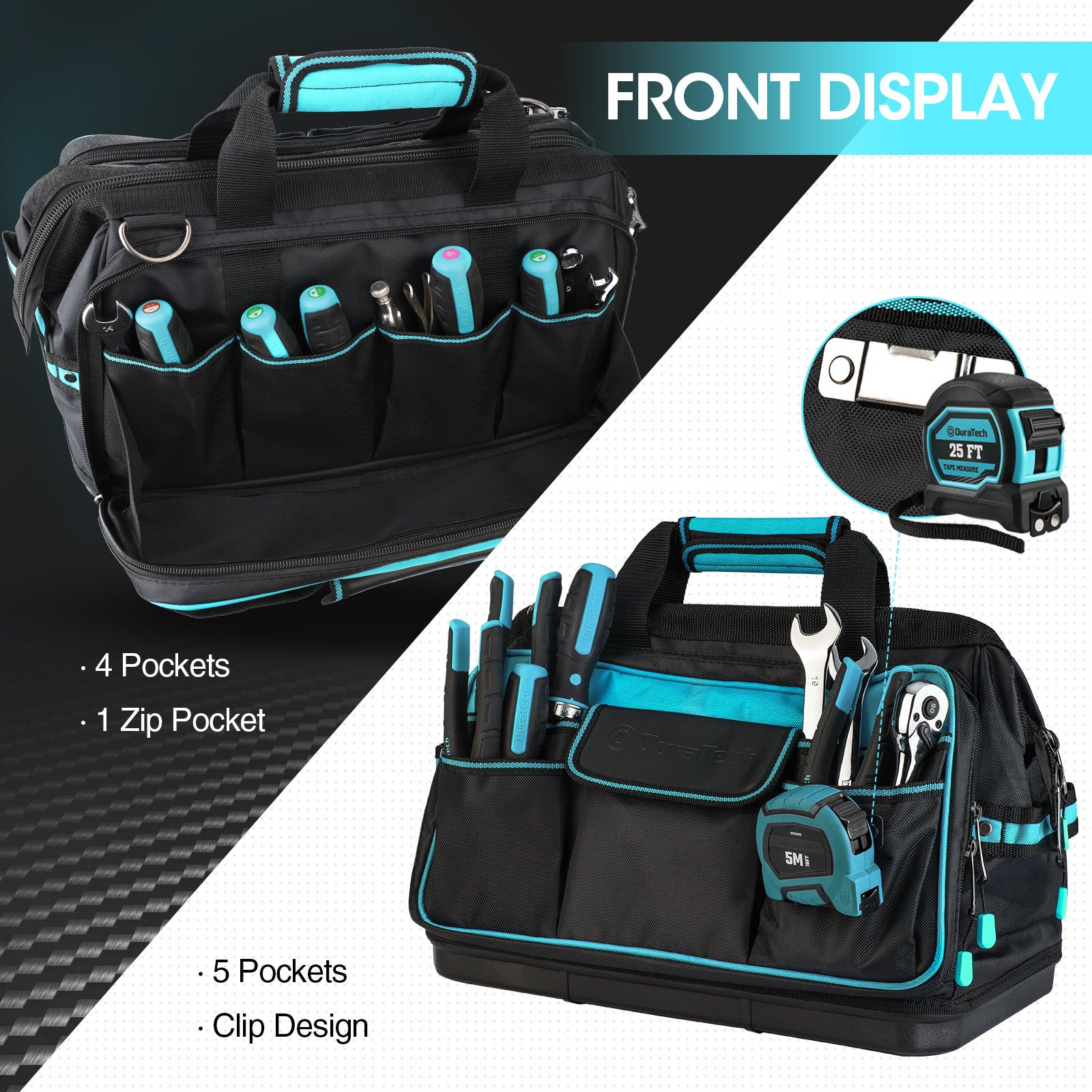 DURATECH 17" Wide Mouth Tool Bag