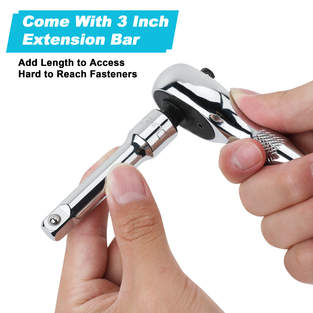 Tight Reach Extens Wrench,extens Wrench, Extens Wrench With 3/inch Adapter  And 1/