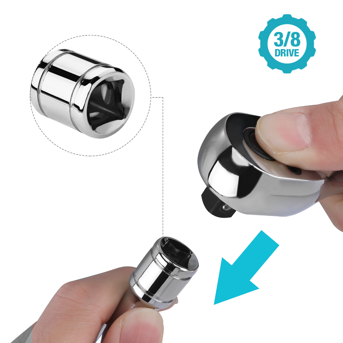DURATECH 5-Piece Magnetic Swivel Spark Plug Socket Set
