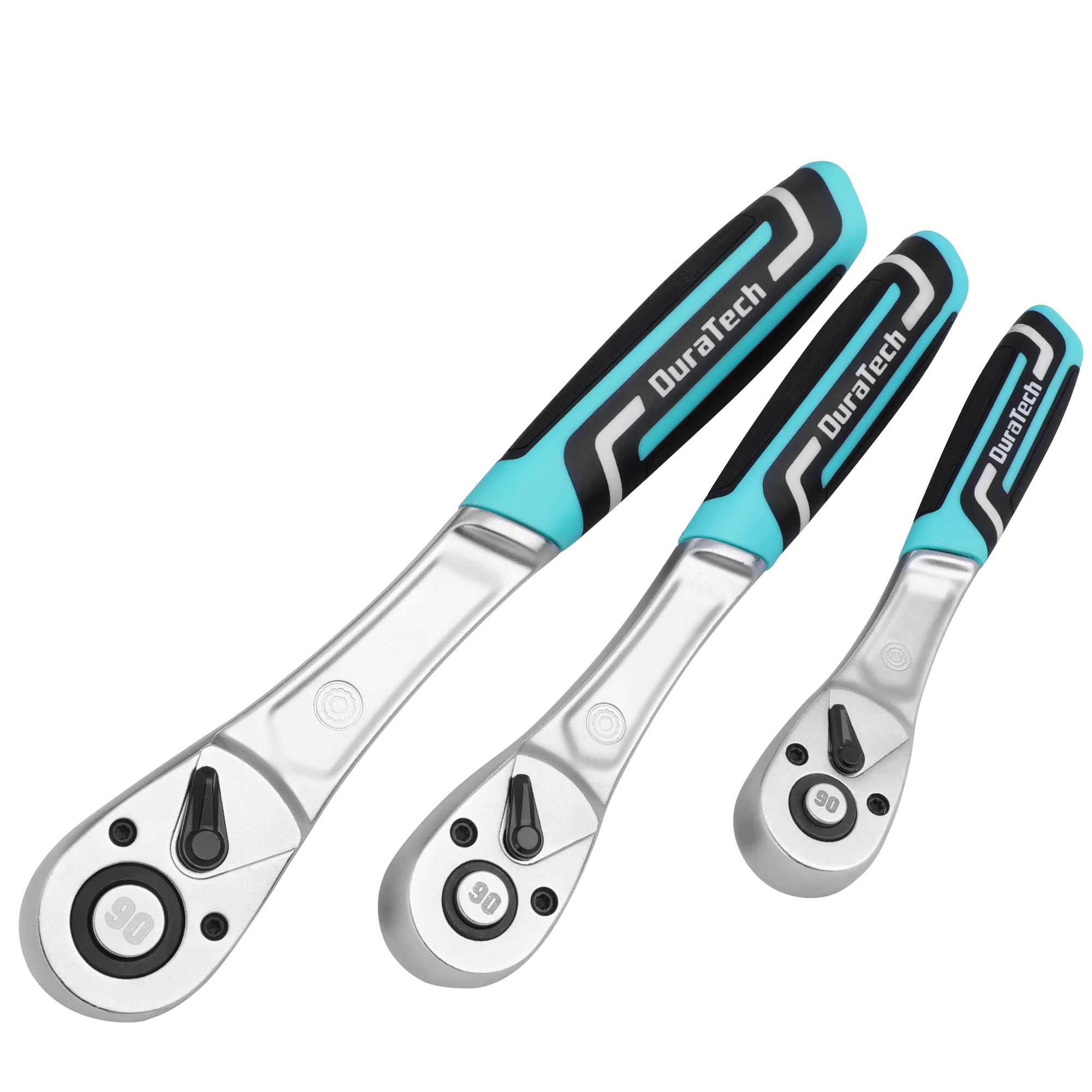 3PCS 90 Tooth Ratcheting Handle